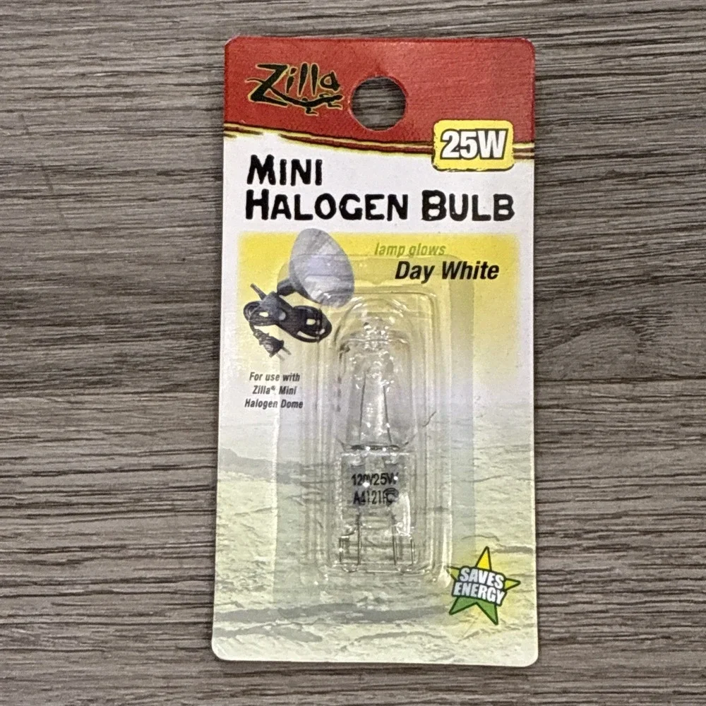 Zilla Mini Halogen Bulb | 25W | Day White , 80 Degrees - 90 Degrees